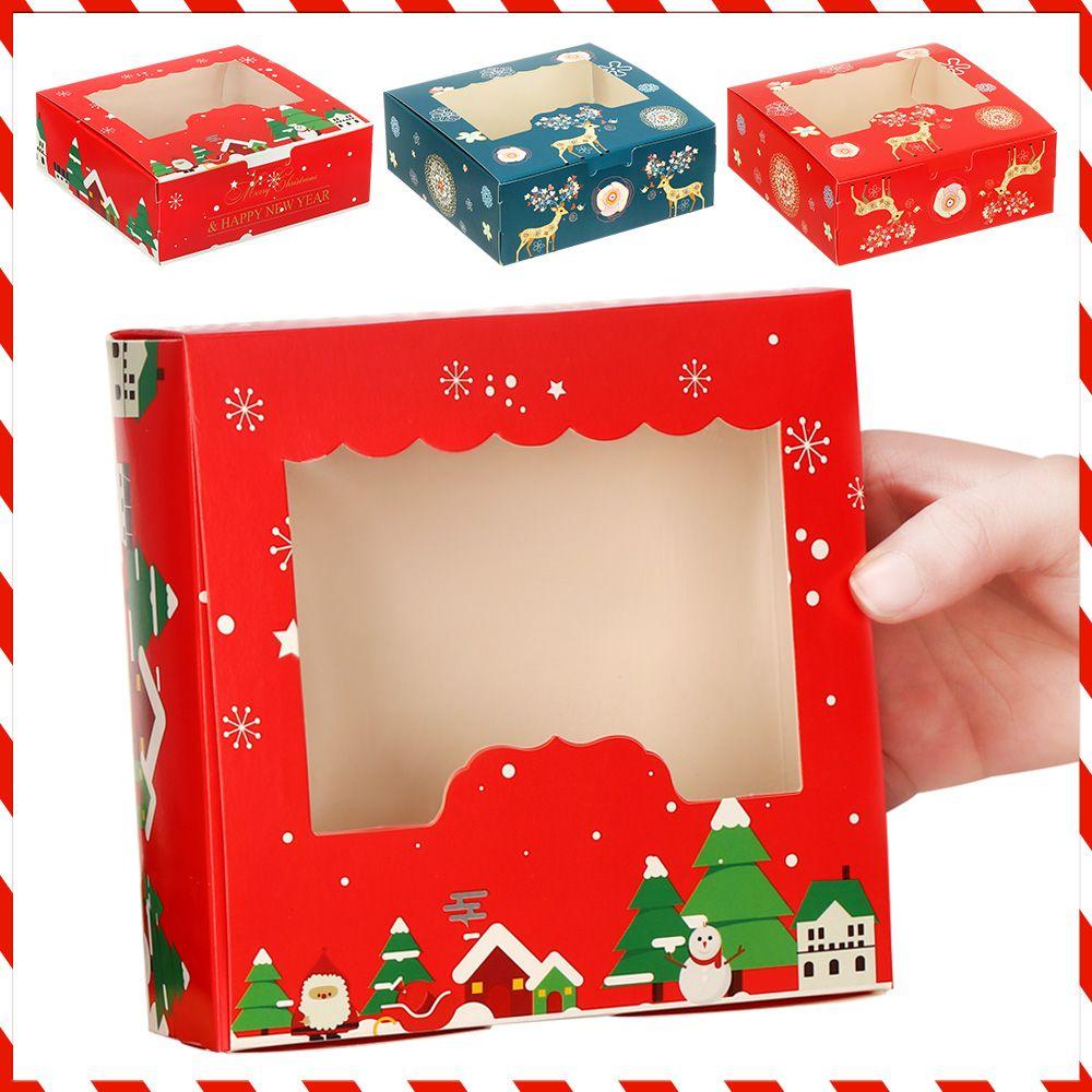 Cup Cupcake Christmas Gift Box Christmas Cardboard Cake Boxes Gift Wrapping Box Cake Packaging Box