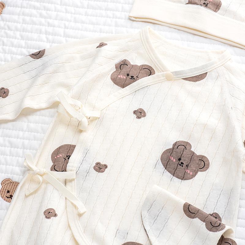 Ультратонкий хлопковый детский комбинезон с защитой живота и длинными рукавами — дышащий, класса А для лета и кондиционируемых помещений