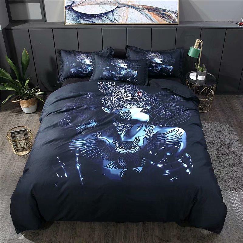 Sexy Beauty Skeleton Girl Bedding Set 3d Duvet Cover Polyester Comforter Cover Twin Queen King Single Size Luxury Fashion Gift