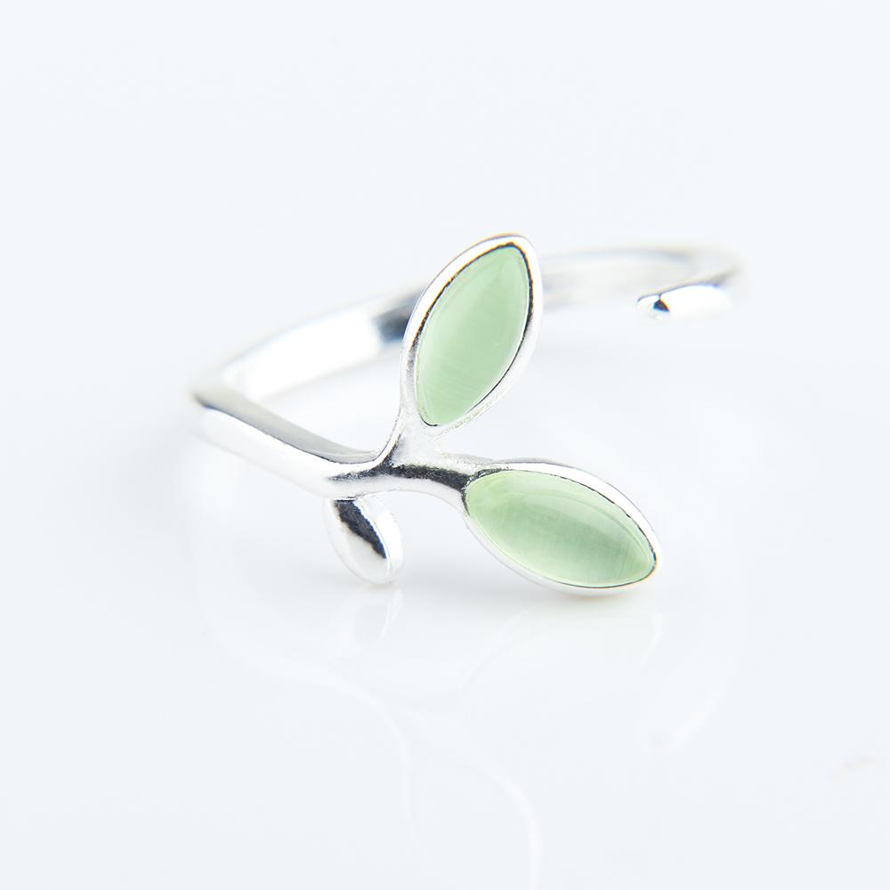 Шарм Листья Бутоны Кольцо Кольца Модные Украшения Украшения Для Пальцев Открытые Кольца