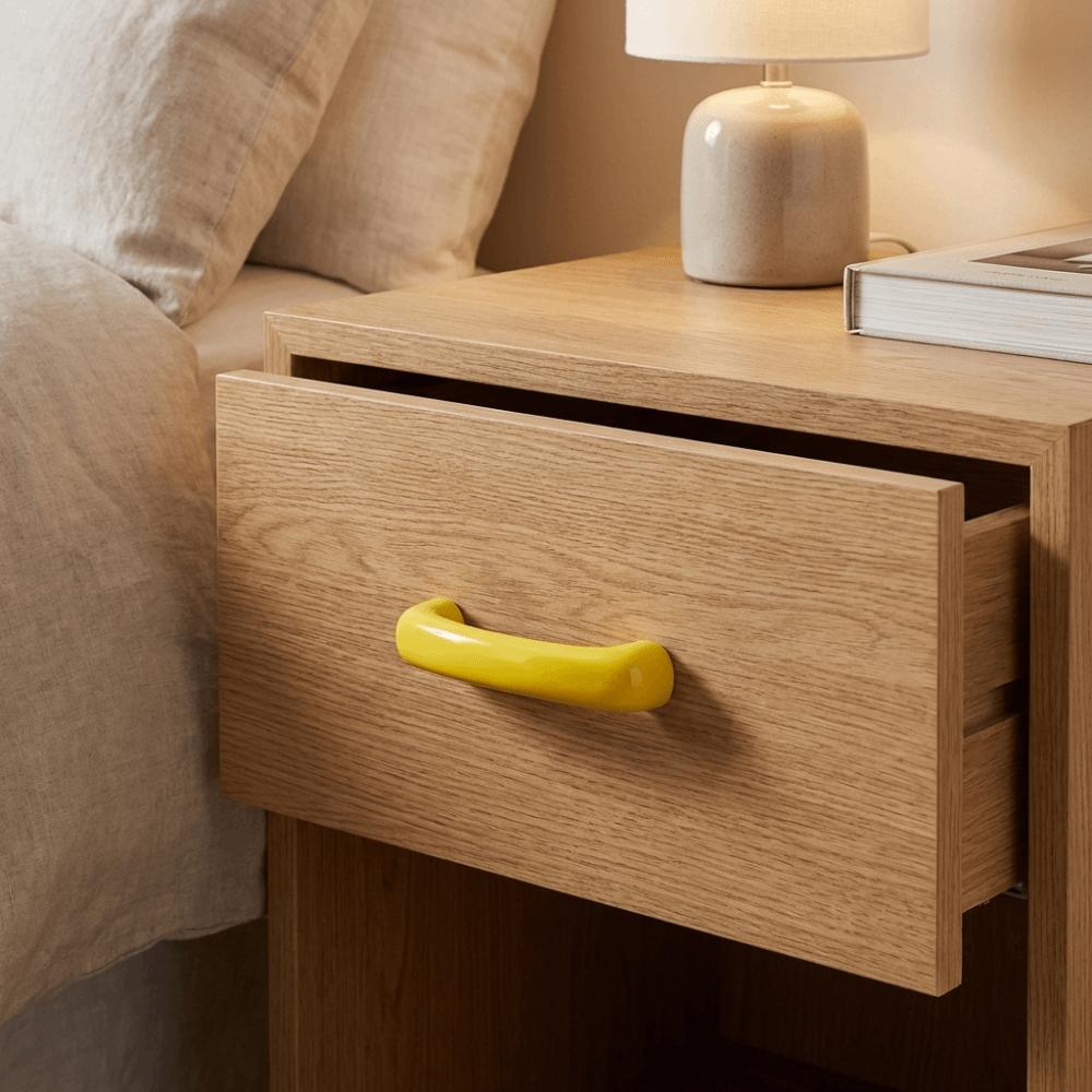 Colorful Design Brass Ceramic Handle Comfortable Feel Drawer Handle Home Furniture