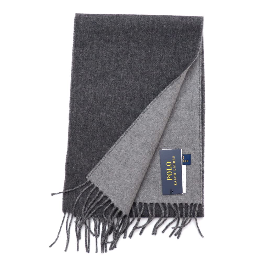 Polo Ralph Lauren PC0455 MUFFLER Muffler Pony Logo Stole Plain Unisex Men's Women's (036(GREY)) [Item]