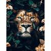 5D Diamond Embroidery Animals Diamond Painting Full Round Drill Tiger Lion Face Flowers Picture of Rhinestones Home Decor