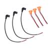 3PCS Curved Power Connector Cables 3PCS Charging Port with Water Proof Cover for Electric Scooter