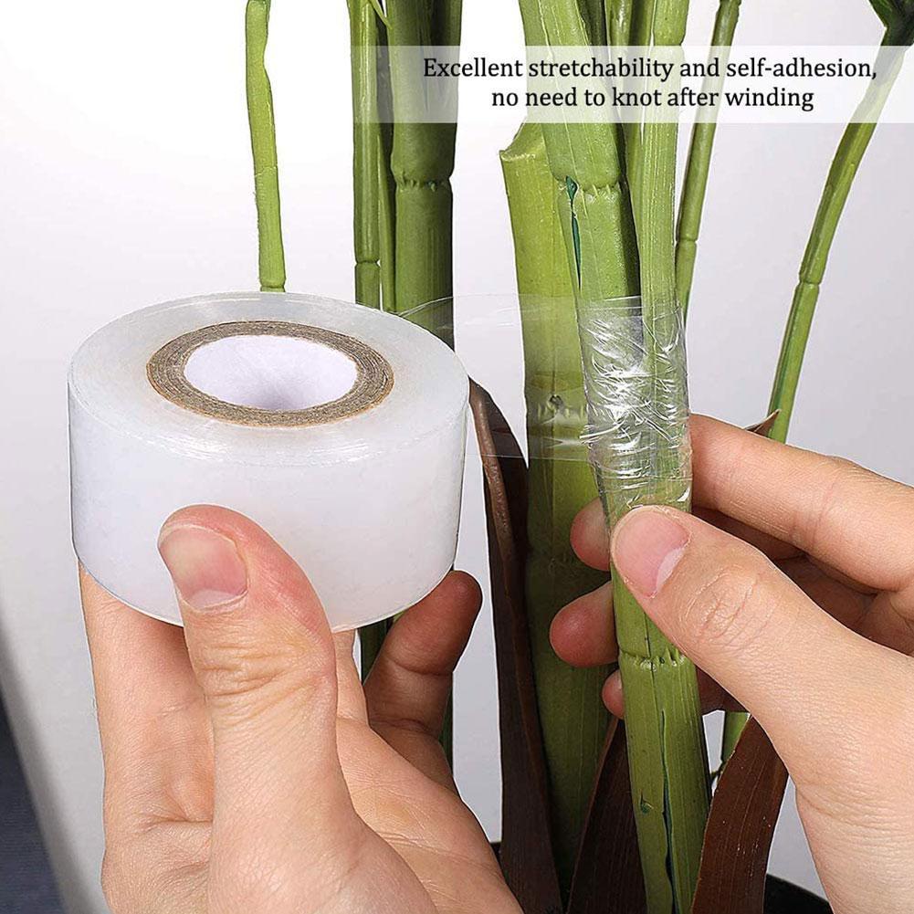 Nursery Grafting Tape Roll Stretchable Self-Adhesive Transparent Grafting Garden Plant Pruning Degradable Tape for Grafting