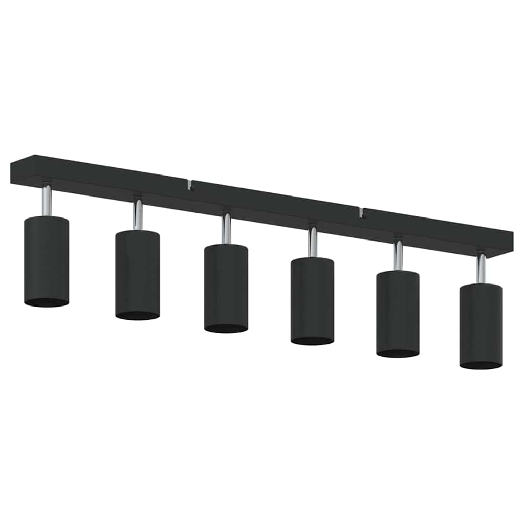 Black Ceiling Spotlight with Adjustable Spotlights 73 x 6 x 16 cm Metal