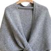 Women Shawl Wraps Solid Color Winter Neck Warm Knitted Cardigan Cape Imitation Wool Cashmere Shoulder Poncho Coat Shawl Scarf