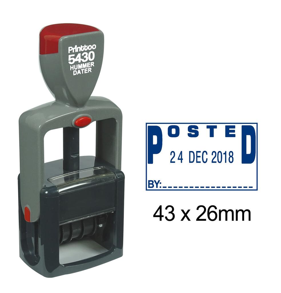 Printtoo Heavy Duty Dater Stamp With Paid By Text Office Stationery Self Inking Date Rubber