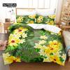 Комплект постельного белья с изображением красивых цветов, комплект пододеяльников с изображением листьев, мягкий, удобный, дышащий пододеяльник, декор для спальни и гостевой комнаты