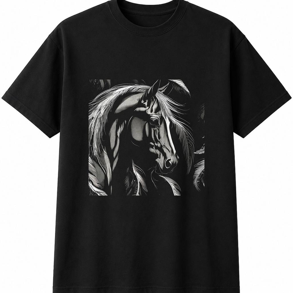 Graphic Arabian Horse Mens Womens T-Shirt Pony Unisex Novelty Gift Tee Funny