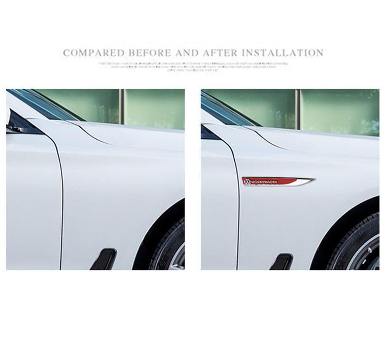2026 Горячие Для VW VOLKSWAGEN Новые 2 шт. Металлические Наклейки на Автомобиль Наклейки на Боковую Дверь Кузов Крыло Значок Нож Для Volkswagen Golf 5 6 7 Beet