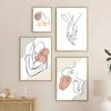 Minimalist Abstract Line Woman Body Face Wall Art Boho Canvas Painting Modern Posters Prints Wall Mural Pictures Living Room