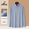 Мужская клетчатая рубашка с длинным рукавом business casual FORTEI