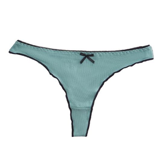Yousheng Женские стринги Бесшовные с низкой посадкой Хлопковое нижнее белье Сексуальные трусики бикини с оборками Женские дышащие трусы