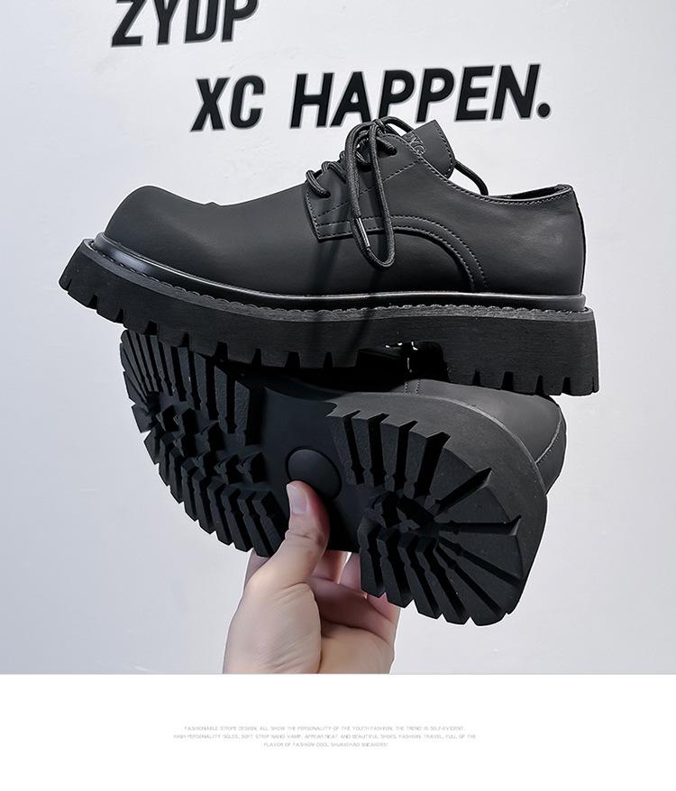 Трендовые туфли дерби в британском стиле 2024 года - Модные повседневные туфли с большой головой 32057-A