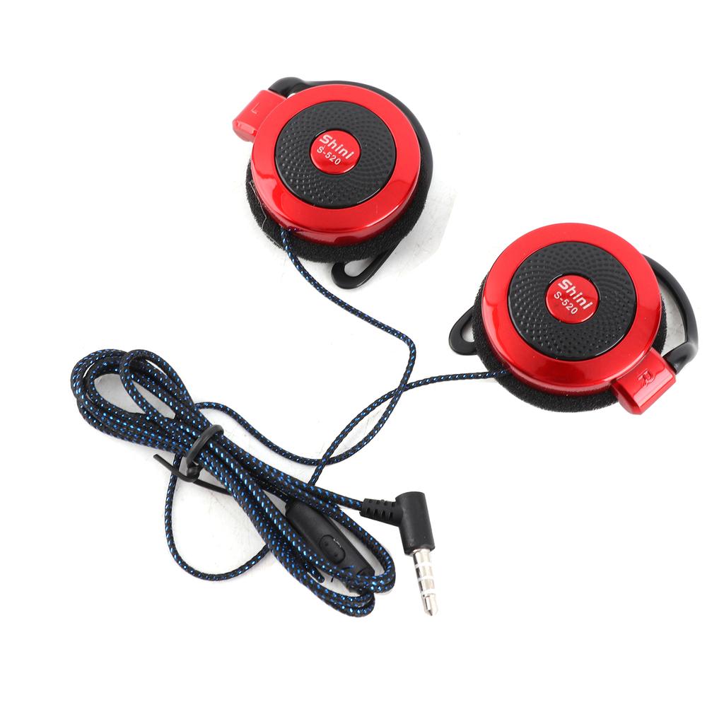 3.5mm Wired Headset Ear Hook Headset Stereo Game Sports Headphone with Mic for Phone