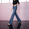 Sancai 2025 Autumn High-Waisted Flared Jeans for Women