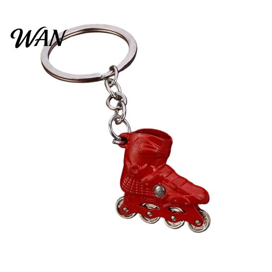 Restored 3D Roller Skate Pendant Zinc Alloy Keychain Pendant, Simulated Shape Gift Key Ring, Multiple Colors Practical Hanging Charm