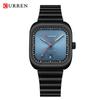 CURREN кварцевые часы отличного качества квадратные мужские наручные часы модные нержавеющая сталь ремешок водонепроницаемые часы для мужчин светящиеся часы с календарем