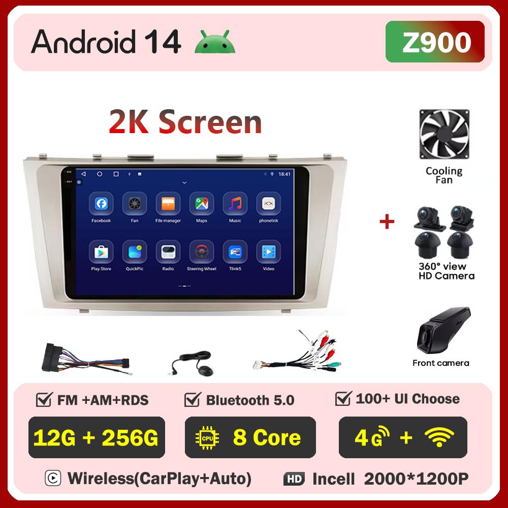 Android 14 для Toyota Camry 40 50 2006-2011 Автомобильный радиоплеер стерео головное устройство автомобильные мультимедийные интеллектуальные автомобильные системы без 2din