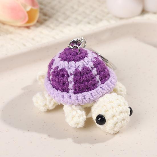 Keychain Pendant Crochet Turtle Shape Charm Hanging Ornament Wallet Backpack Car Keys Accessory