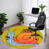 1pc Snail Ladybug Pattern Office Round Area Rug, Indoor Mat Suitable For Office, Under Office Chairs Bedroom Living Room Home Decor, Room Deco