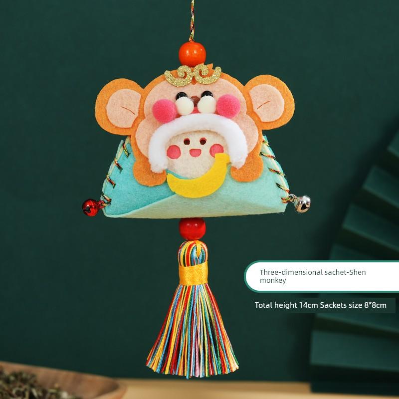 Dragon Boat Festival Handmade DIY Material Package Perfume Bag Zongzi Zodiac Sachet Argy Wormwood Mosquito Repellent Chinese Herbal Medicine Bag