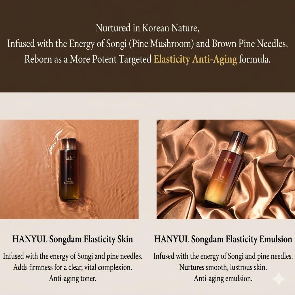 [Hanyul] Укрепляющий набор из 2 предметов Songdam (50 мл Тоник + 50 мл Эмульсия)