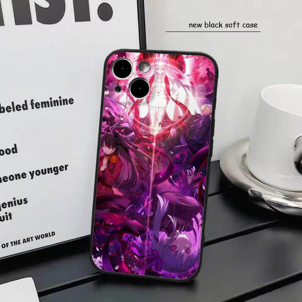 Fate Stay Night Для iPhone 17 Air 16 15 14 13 12 11 Pro Черный Мягкий Чехол для Телефона