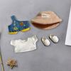 6.69inch Doll Clothes Soft Dressing Up Decoration DIY Toy Clothing Embroidered Denim