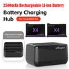 2500mAh литий-ионный аккумулятор для Insta 360 X4, зарядное устройство Amagisn, 3 слота, зарядное устройство для Insta360 X4, аксессуар