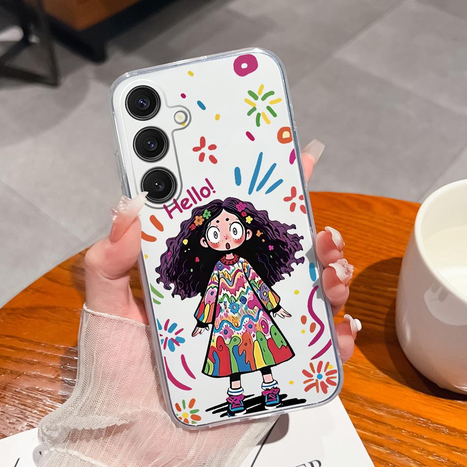 Чехол для Samsung Galaxy S25 FE Plus Ultra Прозрачный с рисунком цветов Задняя крышка для Samsung S 25 Ultra Мягкие противоударные чехлы для телефона