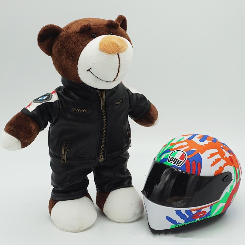 Kawaii helmets and teddy bears motorcycle decorations cute anime-filled soft stuffed toys as holiday gifts for friends