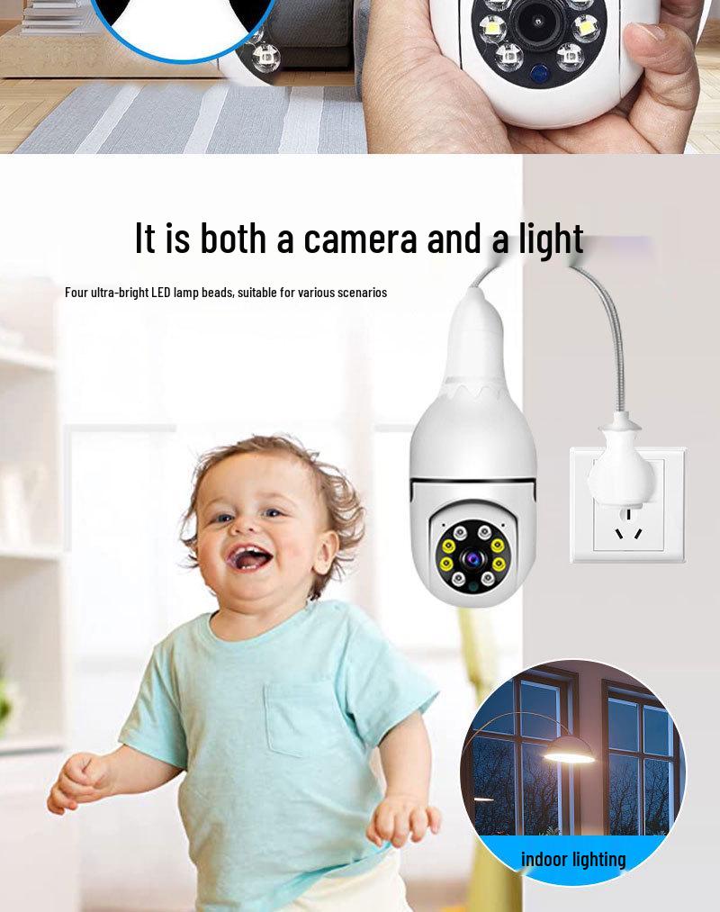 V380 Panoramic HD Smart Bulb Camera - 2 Million Tuya Remote Monitoring Surveillance Device
