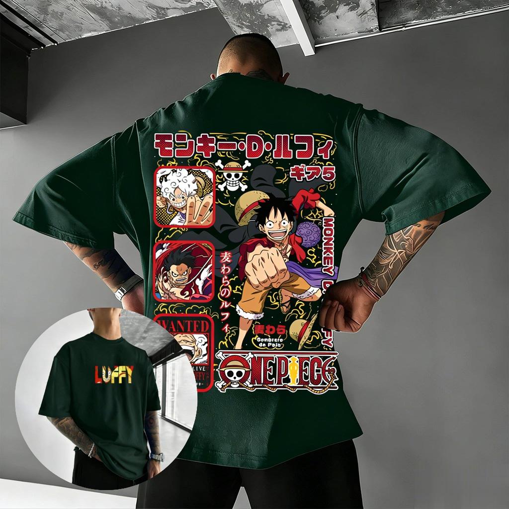 Аниме Футболка One Piece Луффи Гир 5 Мужская Женская с Коротким Рукавом Футболка Monkey D Графический Принт Уличная Одежда Повседневная 2026 Лето Y2k Одежда