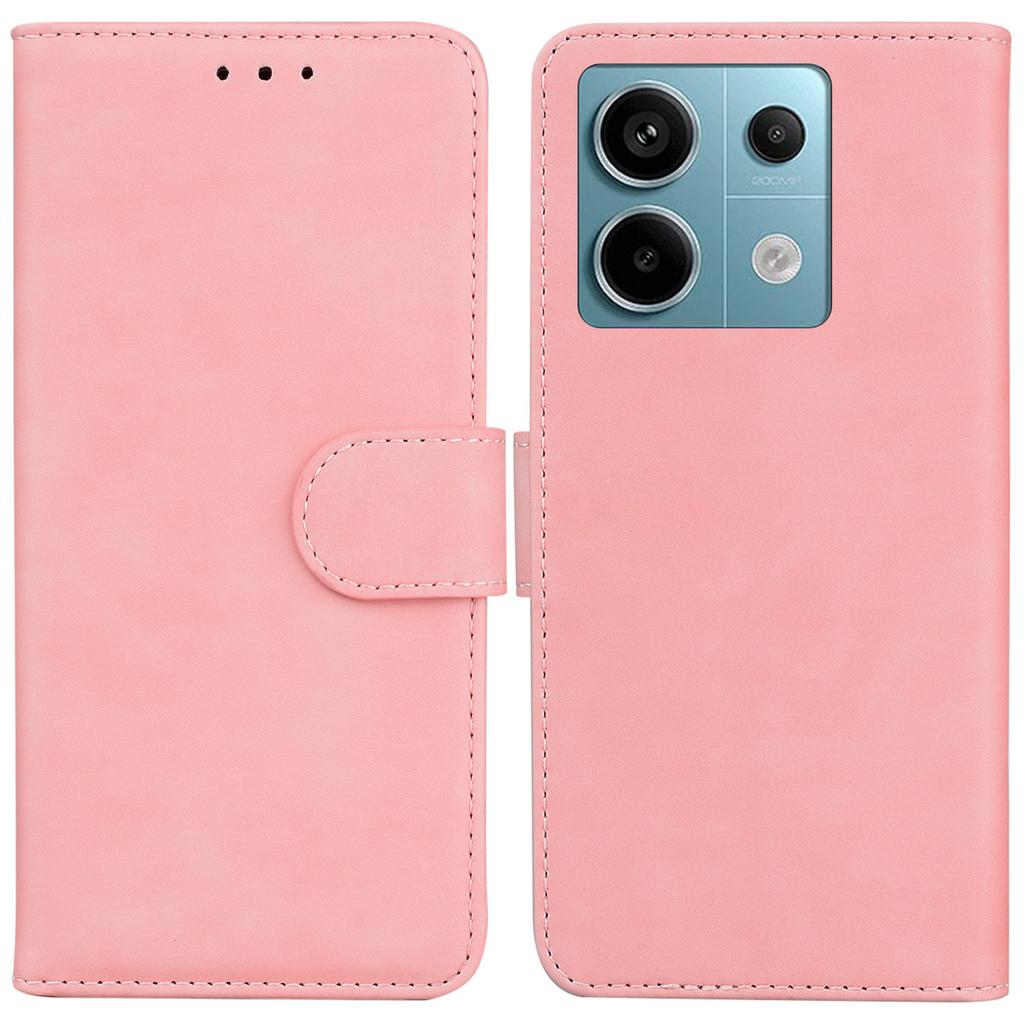 For Xiaomi Redmi Note 13 Pro 5G/Poco X6 5G Case Wallet Stand Solid Color Leather Phone Cover