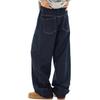 WUXZHI Джинсовые Свободные Мешковатые Уличные Прямые Шаровары Оверсайз Американский Плюс Модные Мужские Широкие Брюки, Посадка, Джинсы, Черный, Стиль, Посадка, Брюки,