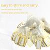 500 PCS Rectangle Card Paper Writable Gold Edge Display Tool Hanging Tags Jewelry Price Labels Jewellery Hangtags with Words