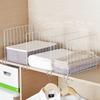 Metal Closet Divider White Closet Separator Space Saving Wardrobe Divider  For Clothes