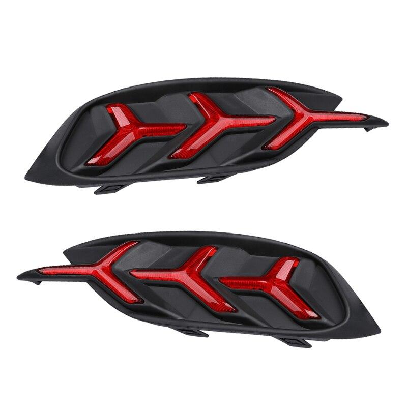 Динамический плавный сигнал поворота, светодиодный отражатель заднего бампера, вождение автомобиля, стоп-сигнал для Honda Civic 2016 2017