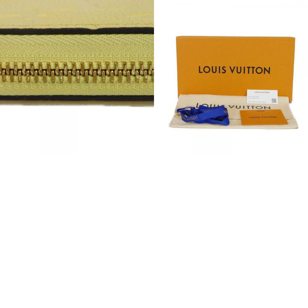 Used 12564 Zippy Wallet M82043 7940 New LV Logo Pastel Yellow Japan Exclusive RFID Monogram Empreinte Jaune Unisex from