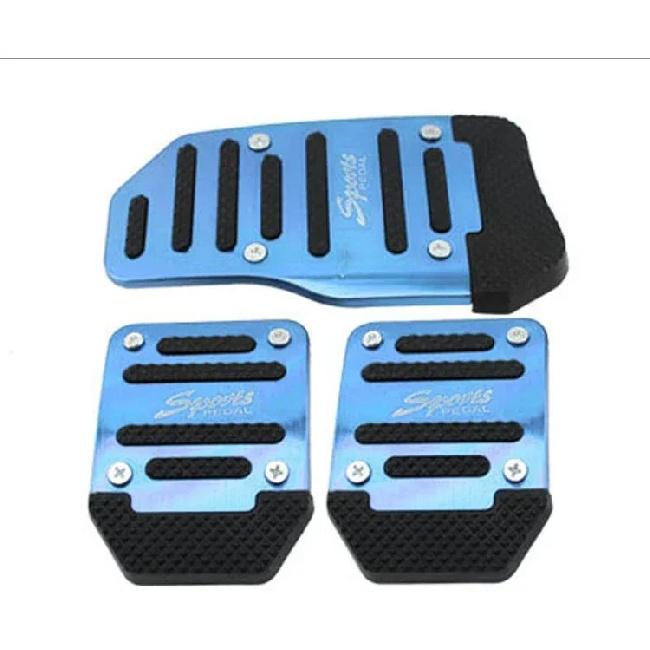 Abaiwai Universal Aluminum Manual Transmission Non-slip Car Pedal Cover Kit Footrest Brake 3D Covers 3d Parts