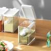 Multifunctional Stackable Kitchen Seasoning Container, Push-on Lid with Visible Sealing Lid Thickened Seasoning Container