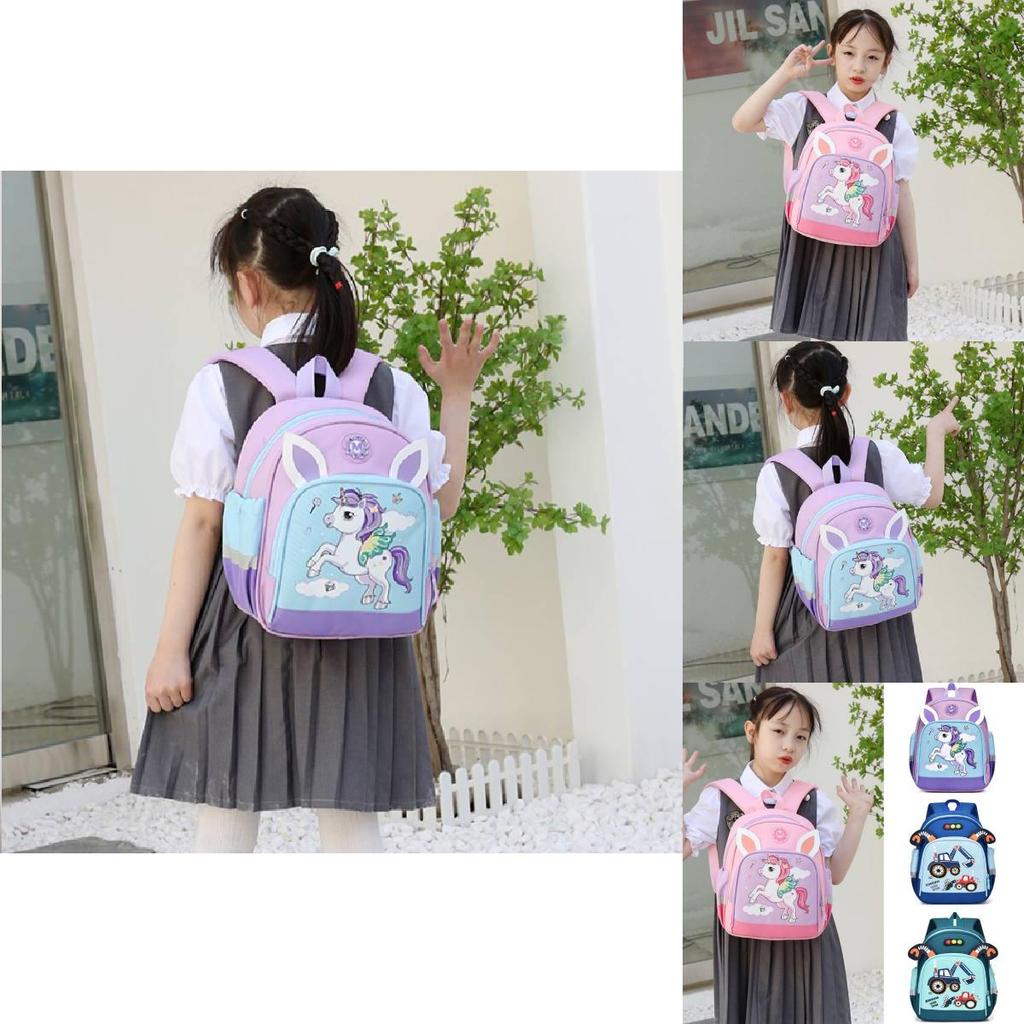Cute Cartoon Design Kids Backpack Nylon Material For Boys And Girls School Bag