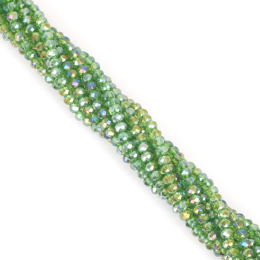 30-200Pcs Rondelle Austria Faceted Crystal Glass Beads Loose Spacer Beads for Jewelry Making