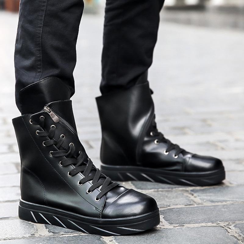 Модные высокие повседневные мужские туфли Модный минималистский дизайн в стиле отдыха на открытом воздухе Трендовая обувь для вечеринок Уличная повседневная офисная молодежная обувь