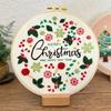 1 Piece Christmas Embroidery Starter Kit Stamped Cross Stitch Kit for Beginner