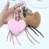 Plush Heart-Shaped Mobile Phone Lanyard, Plush Heart-Shaped Pendant, Bag Pendant, Heart-Shaped Keychain Accessory