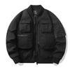 Jacket Men's American Vintage Baseball Jacket Multi-Pocket Tooling Jacket Tri-proof Charge Top