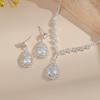 3-piece Fashion Jewelry Set Shiny Luxurious Evening Dress Accessories with Rhinestone Necklace and Earrings Suitable for Brides